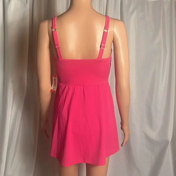 Lands' End Women's Chlorine Resistant Tulip Wrap Swim Dress Swimsuit Size XS NWT - Picture 10 of 14